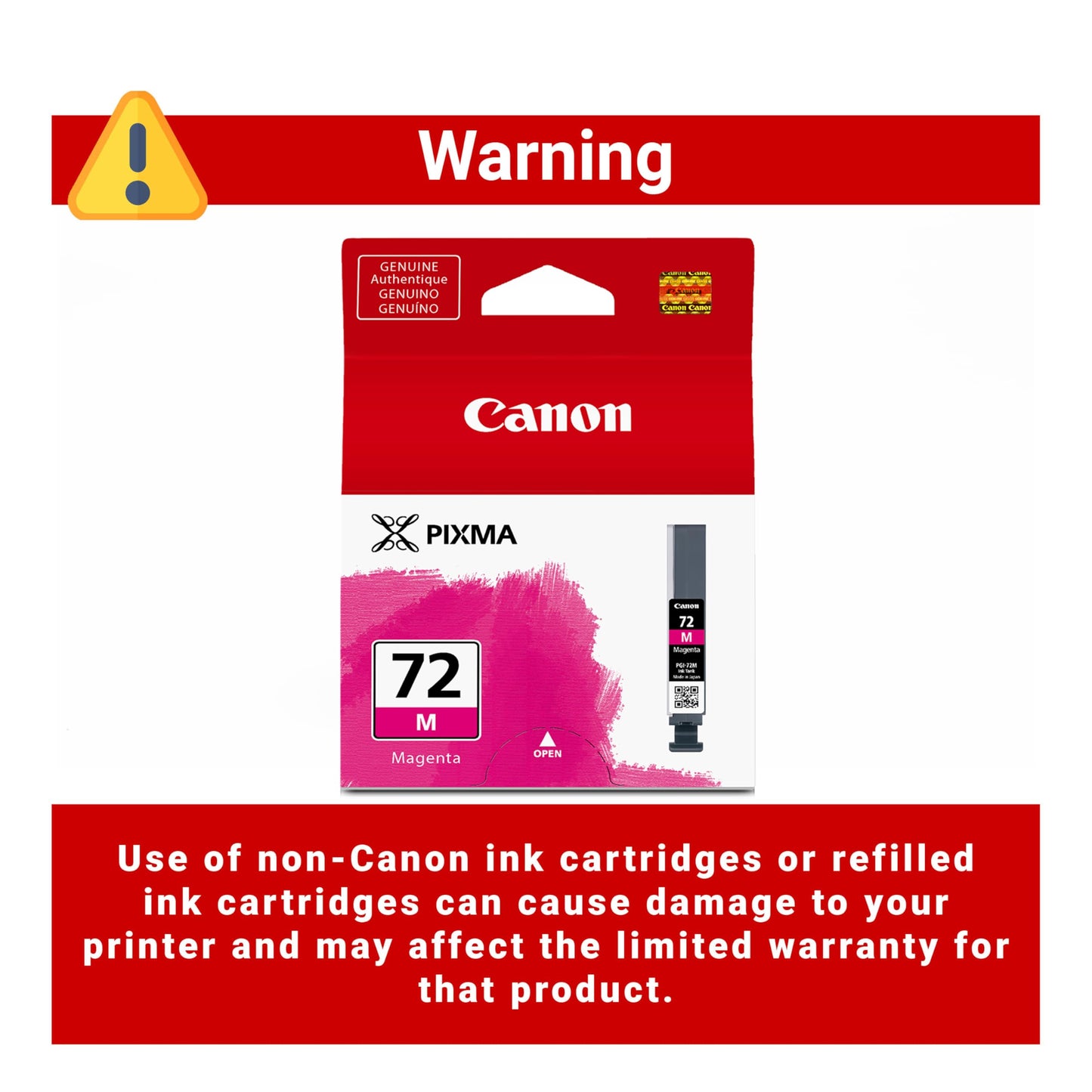 Canon PGI-72 Genuine Magenta Ink Tank, Compatible with PIXMA PRO-10 Printers