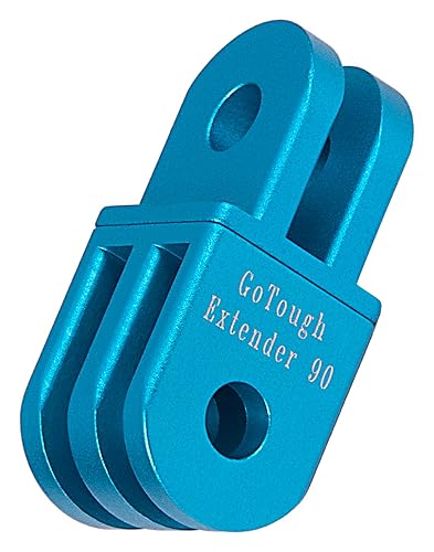 Fotodiox GoTough Blue 90 Degree Extender Arm - Metal Extension Arm with 90 Degree Turn Compatible with GoPro HERO3, HERO3+, HERO4, HERO5, HERO6, HERO7