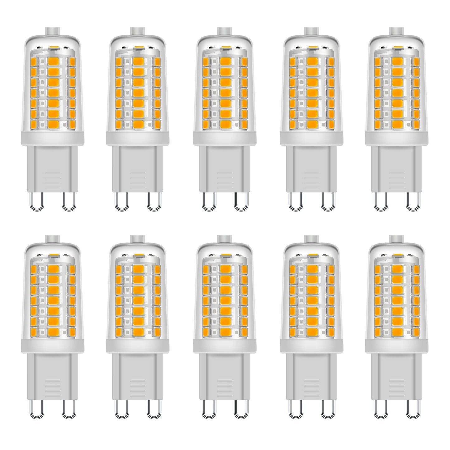 JUNSHI G9 LED Bulb Dimmable 3.5W,25W 30W 35W G9 Halogen Bulbs Equivalent,3000K Warm White,AC110-130V T4 Chandelier Light Bulbs G9 Bi Pin Base, AC