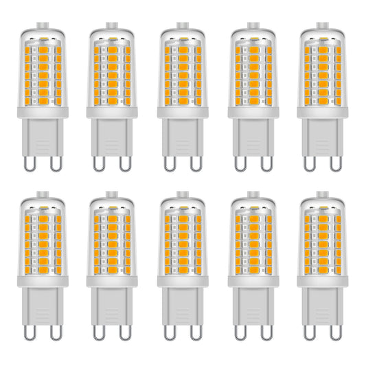 JUNSHI G9 LED Bulb Dimmable 3.5W,25W 30W 35W G9 Halogen Bulbs Equivalent,3000K Warm White,AC110-130V T4 Chandelier Light Bulbs G9 Bi Pin Base, AC