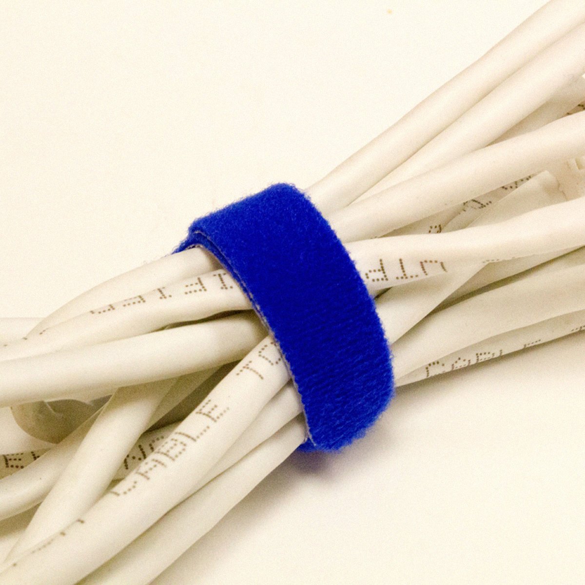 NavePoint 10 Inch Hook and Loop Reusable Strap Cable Cord Wire Ties 50 Pack Blue