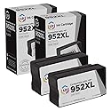 LD Products Compatible Replacements for HP 952XL Ink Cartridges 952 XL High Yield (2 Pack, Black) for use in OfficeJet: 7740, 8702, 8715 / OfficeJet