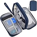 Dealcase Universal Electronics Accessories Case, Waterproof Portable Cable Organizer Bag, Multifunctional Travel Digital Accessories Storage Bag, Navy
