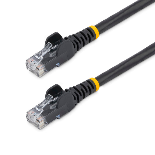StarTech 50ft CAT6 Ethernet Cable - Black CAT 6 Gigabit Ethernet Wire -250Mhz 100W PoE RJ45 UTP Network Patch Cord Snagless with Strain Relief