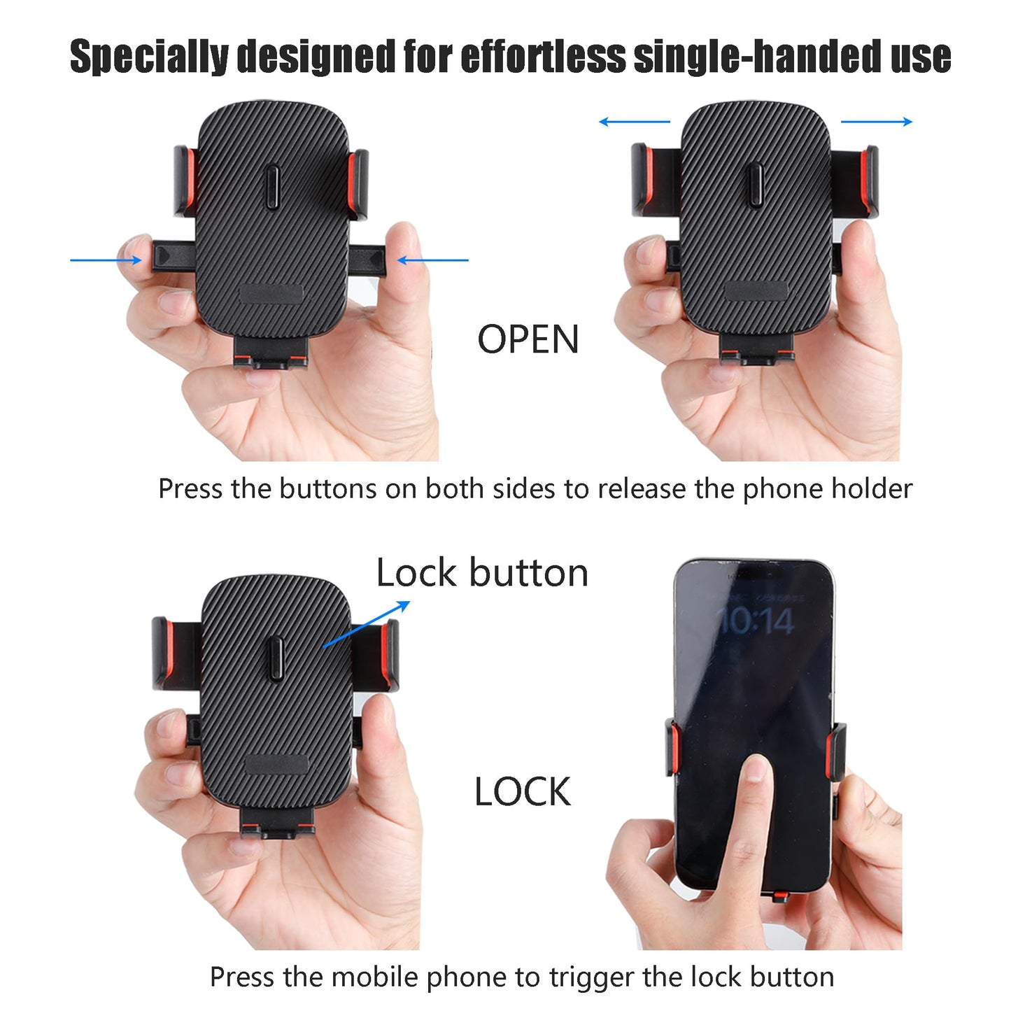Leenconghui Car Phone Holder Mount for AMPS Standard Diamond Base ?Aluminum 360° Rotation Phone Mount for Car Dashboard Truck Boat Desk? Compatible
