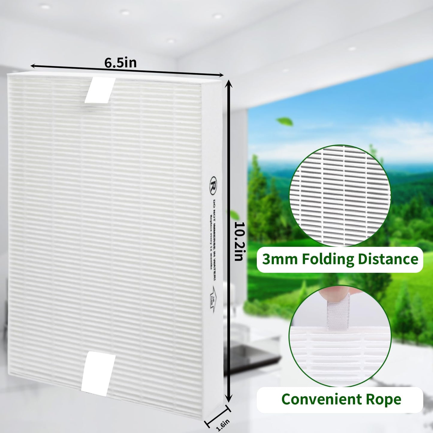 HEPA R Filter Replacement for Honeywell HPA Series Air Purifiers, True HEPA Air Purifier Filter R Compatible with HPA300/HPA200/HPA100, OEM