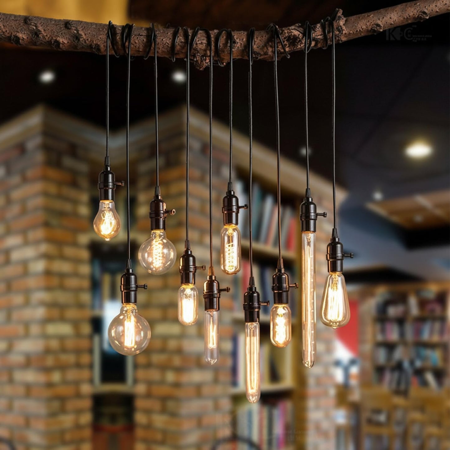GOENDR E26 40W Edison Bulbs, ST64 Vintage Incandescent Light Bulbs, 2700K Warm Dimmable, Squirrel Cage Filament Bulb for Table Lamp Home Antique