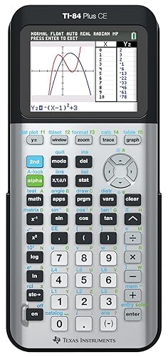 TI-84 Plus CE Color Graphing Calculator, Gray (Renewed)