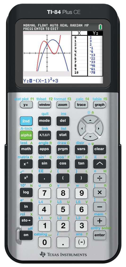 TI-84 Plus CE Color Graphing Calculator, Gray (Renewed)