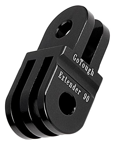 Fotodiox GoTough Black 90 Degree Extender Arm - Metal Extension Arm with 90 Degree Turn Compatible with GoPro HERO3, HERO3+, HERO4, HERO5, HERO6