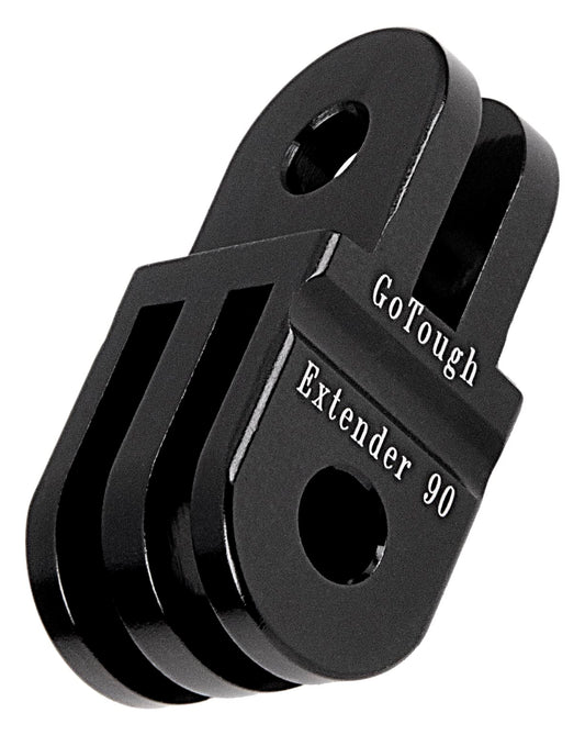 Fotodiox GoTough Black 90 Degree Extender Arm - Metal Extension Arm with 90 Degree Turn Compatible with GoPro HERO3, HERO3+, HERO4, HERO5, HERO6