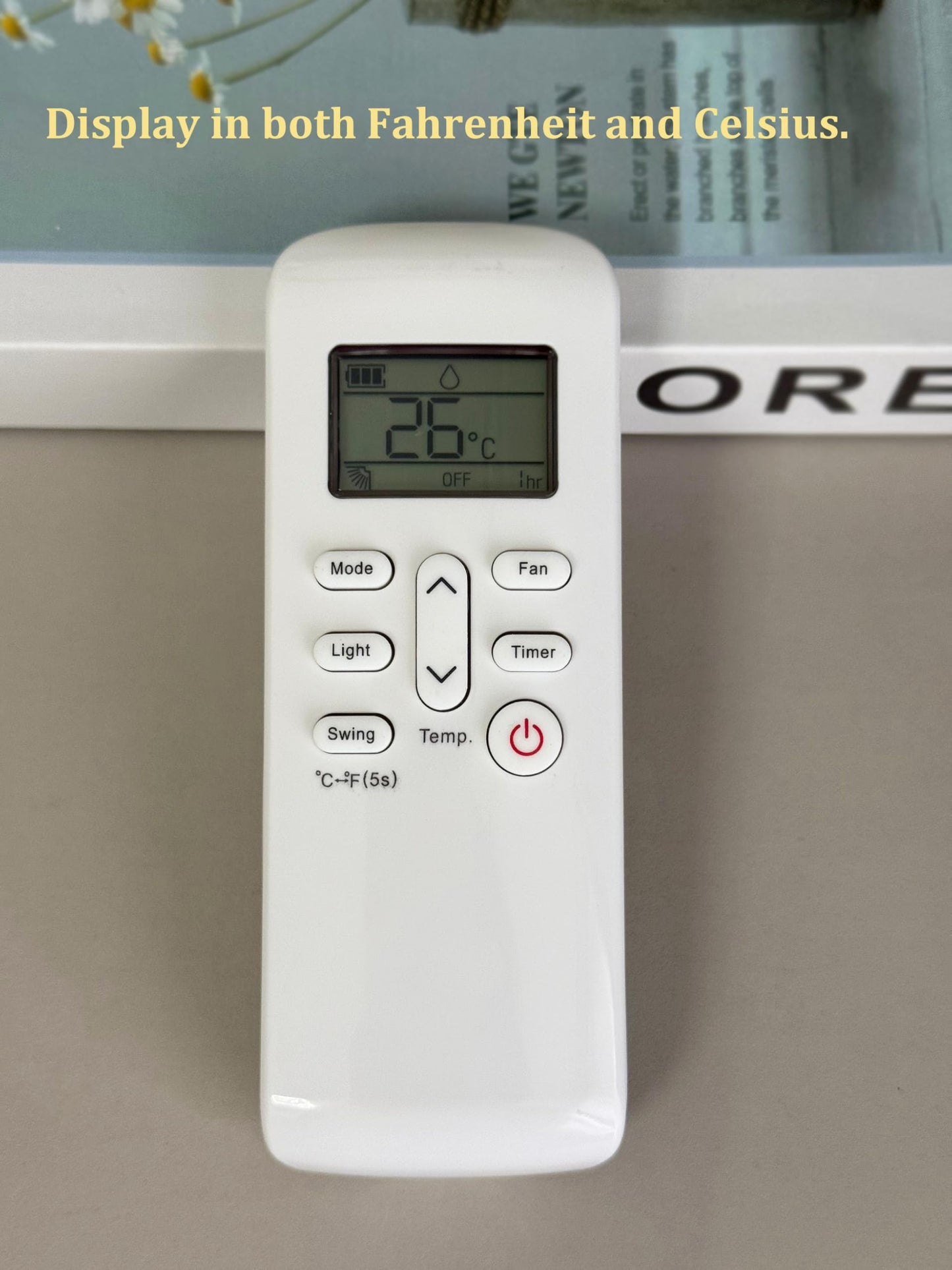 Replacement Remote Control for LG Portable Air Conditioner LP0820WSR LP1021BHSM LP1021BSSM LP0721WSR LP1220GSR LP1020WSR LP0621WSR LP0821GSSM