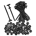 50-Pack Upgraded Heavy-Duty Nylon Cable Tie Buckles - Self-Locking Rivet Zip Ties for Car Repair, Home, Office, Garden & Workshop