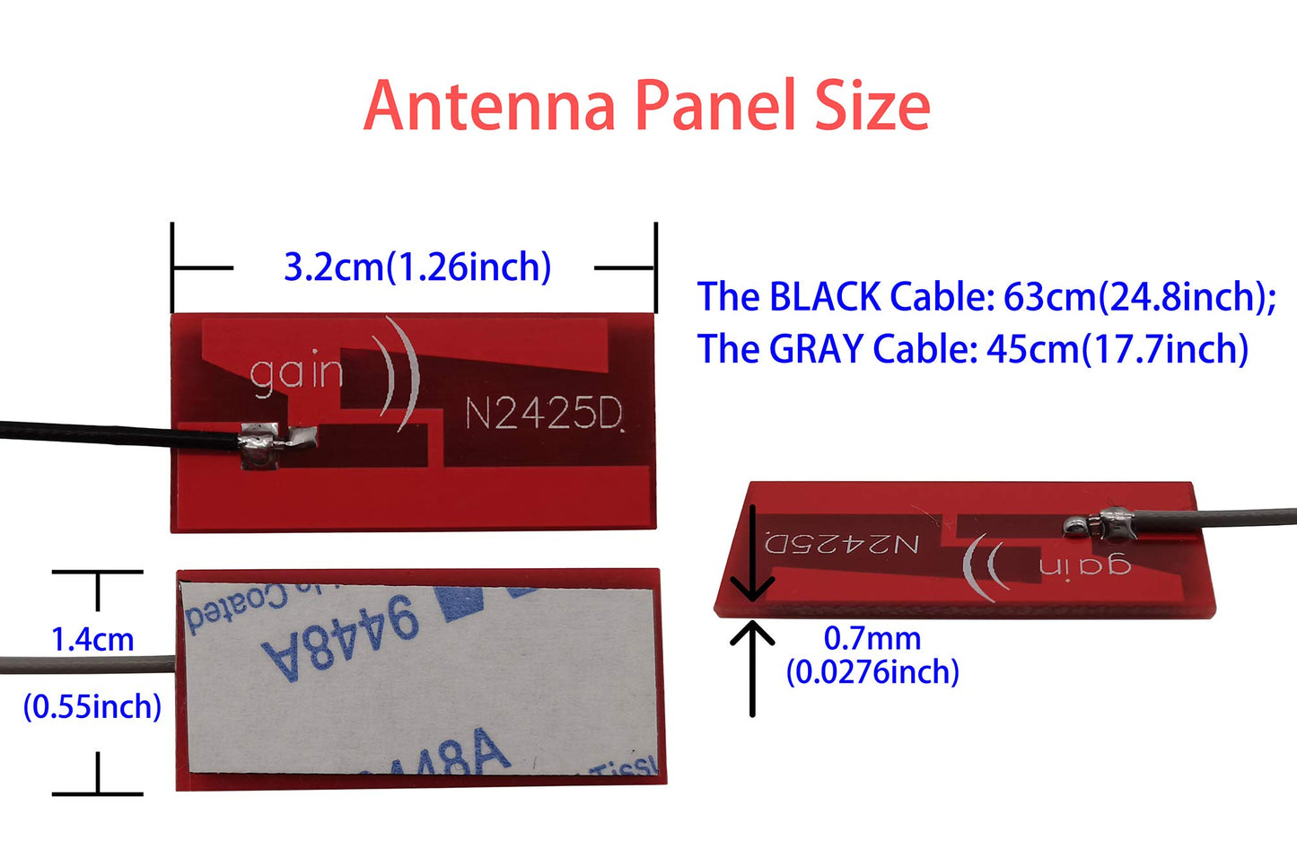 U.FL MHF4 Antenna 2.4GHz 5GHz 3dBi Internal Laptop WiFi Antennas for AX200 AX210 1675X M.2 NGFF Card