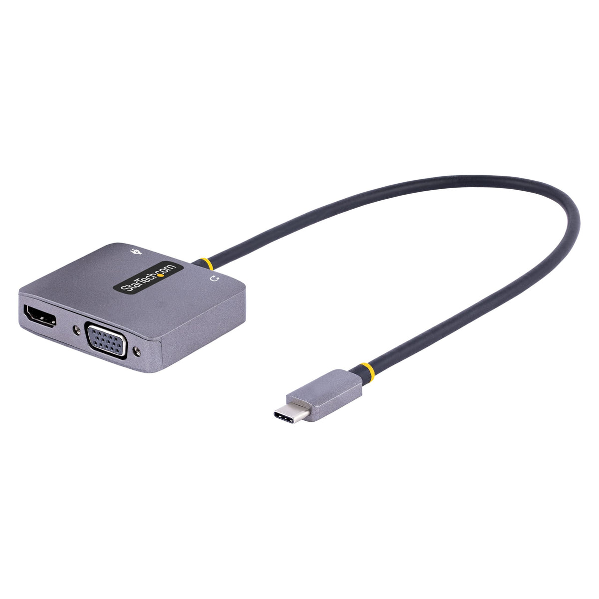 StarTech USB-C to HDMI/VGA Adapter, 4K 60Hz, 100W PD (122-USBC-HDMI-4K-VGA)