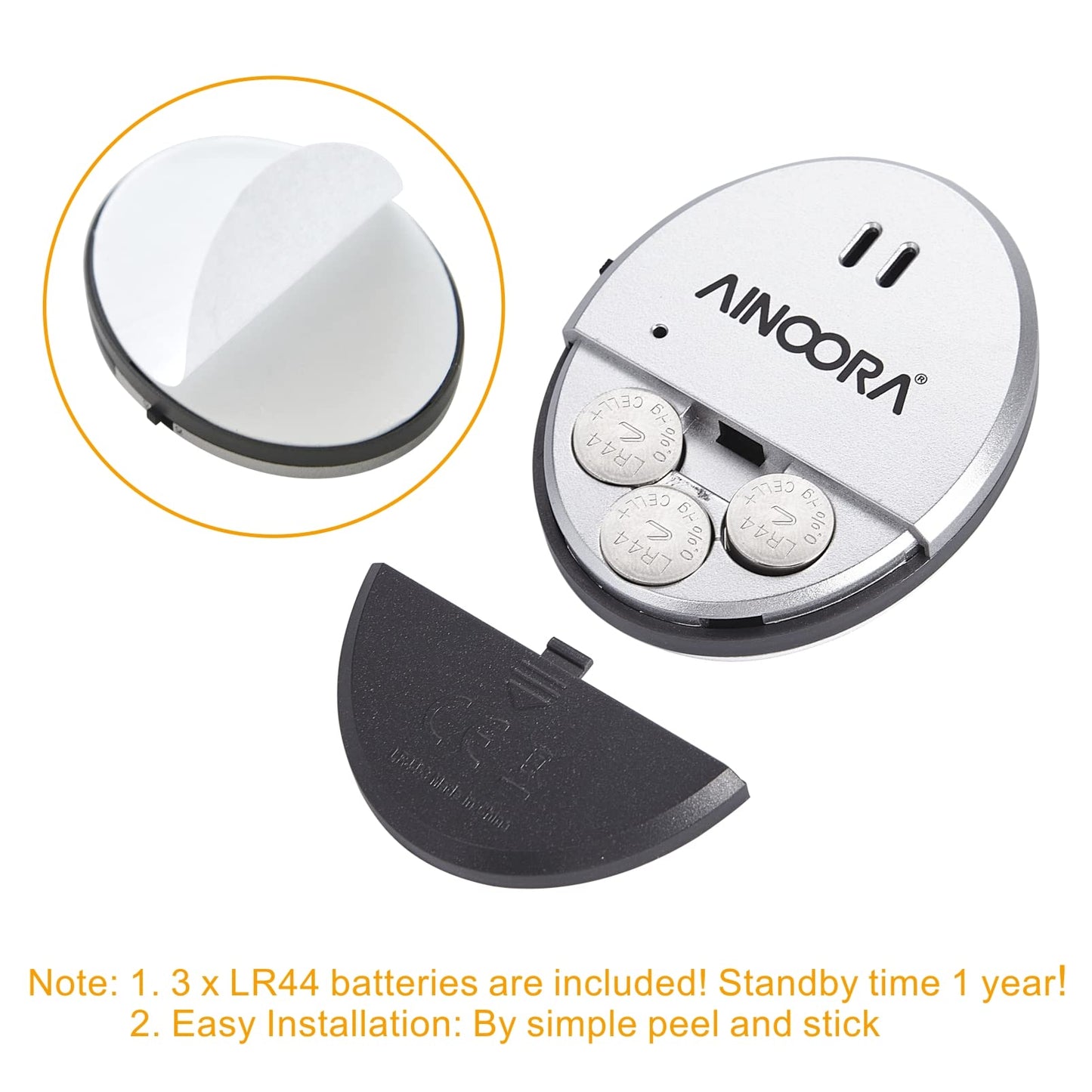Window Alarm Sensors 4 Pack, Glass Break Sensor 130DB Loud Window Vibration Alarms, Burglar Intruder Entry Detector for Indoor Home Office Apartment