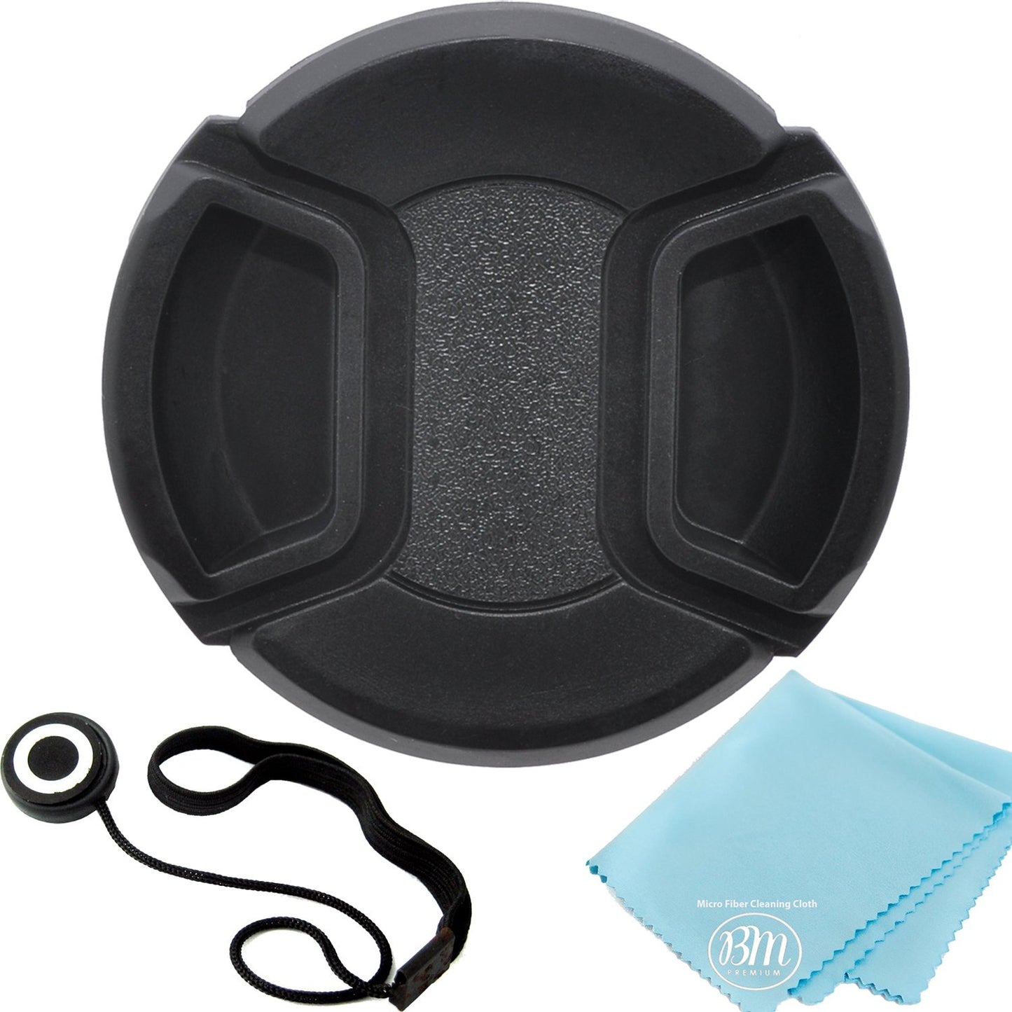 77mm Universal Snap-On Lens Cap for Canon EF 17-40mm f/4L USM Ultra Wide Angle Zoom Lens + Cap Keeper + Microfiber Cleaning Cloth + LCD Screen