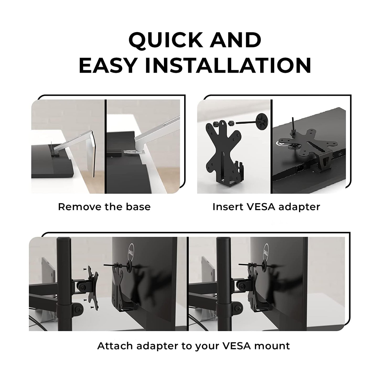 HumanCentric VESA Mount Adapter Compatible with Dell Monitors S2318H, S2318HN, S2318HX, S2318NX, S2319H, S2319HN, S2218H, S2319NX, S2418HN, S2418HX