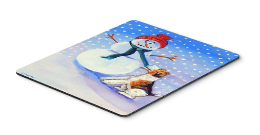 Caroline's Treasures 7156MP Snowman with Fox Terrier Mouse Pad, Hot Pad or Trivet for Home Office Gaming Working Computers Laptop Mouse Mat,Washable