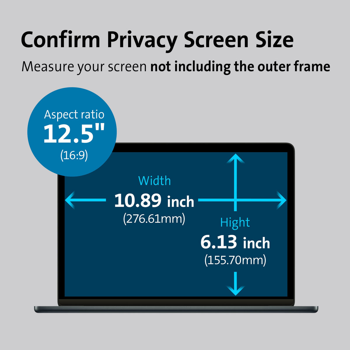 Kensington FP125W9 Privacy Screen for 12.5" 16:9 Aspect Ratio Laptops (K52792WW)