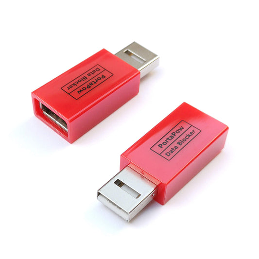 PortaPow USB Data Blocker (2 Pack) - Protect Against Juice Jacking