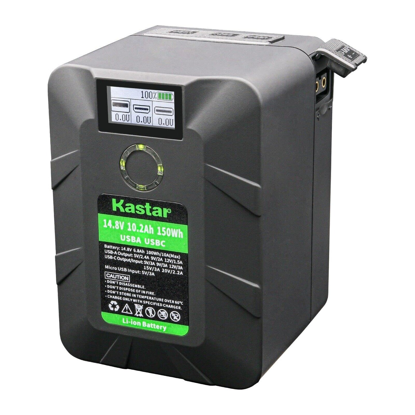 Kastar BP-Y150W V Mount/V Lock Battery 14.8V 10.2Ah / 150Wh Compatible with NEEWER BP-V95, Came-TV MINI-99, AndyCine A-VM-95, Z Cam E2-S6 with OSEE