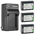 Kastar 3-Pack Battery and AC Wall Charger Replacement for Sony FDR-AX43, FDR-AX53, FDR-AXP55, HDR-CX110, HDR-CX115, HDR-CX116, HDR-CX130, HDR-CX150