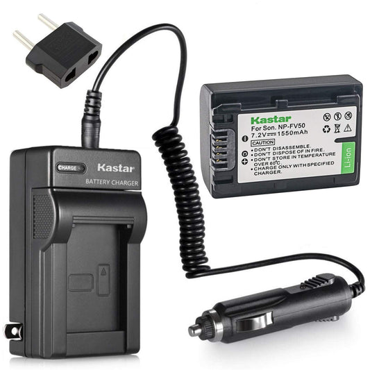 Kastar Battery and Charger Replacement for Sony DCR-SR68 DCR-SR88 DCR-SR15 DCR-SR20 DCR-SR21 DCR-SR58 DCR-SR73 DCR-SR78 DCR-SR83 Handycam Camcorder