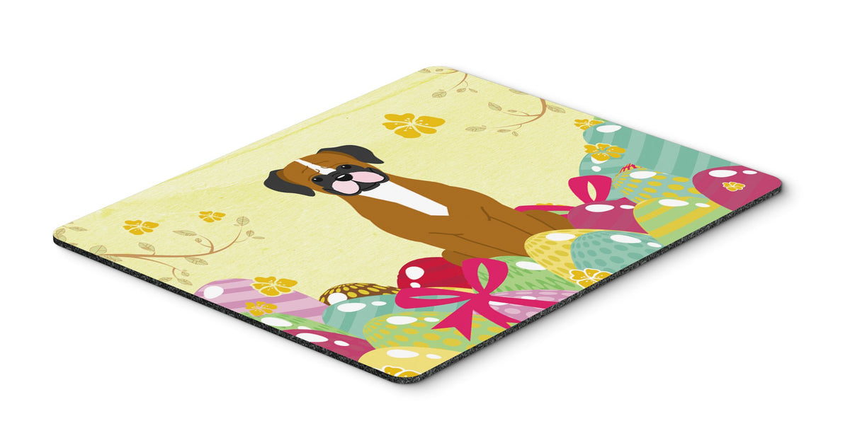 Caroline's Treasures BB6116MP Easter Eggs Flashy Fawn Boxer Mouse Pad, Hot Pad or Trivet for Home Office Gaming Working Computers Laptop Mouse