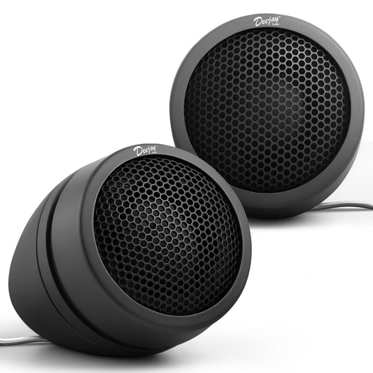 DEEJAY LED 240 1" Tweeters - Car Audio Tweeters Speakers, Loud Clear Powerful Sound, Multiple Mounting Options, Surface Mount, Piezo High Frequency, 37mm Diameter, Easy to Install (Pair)