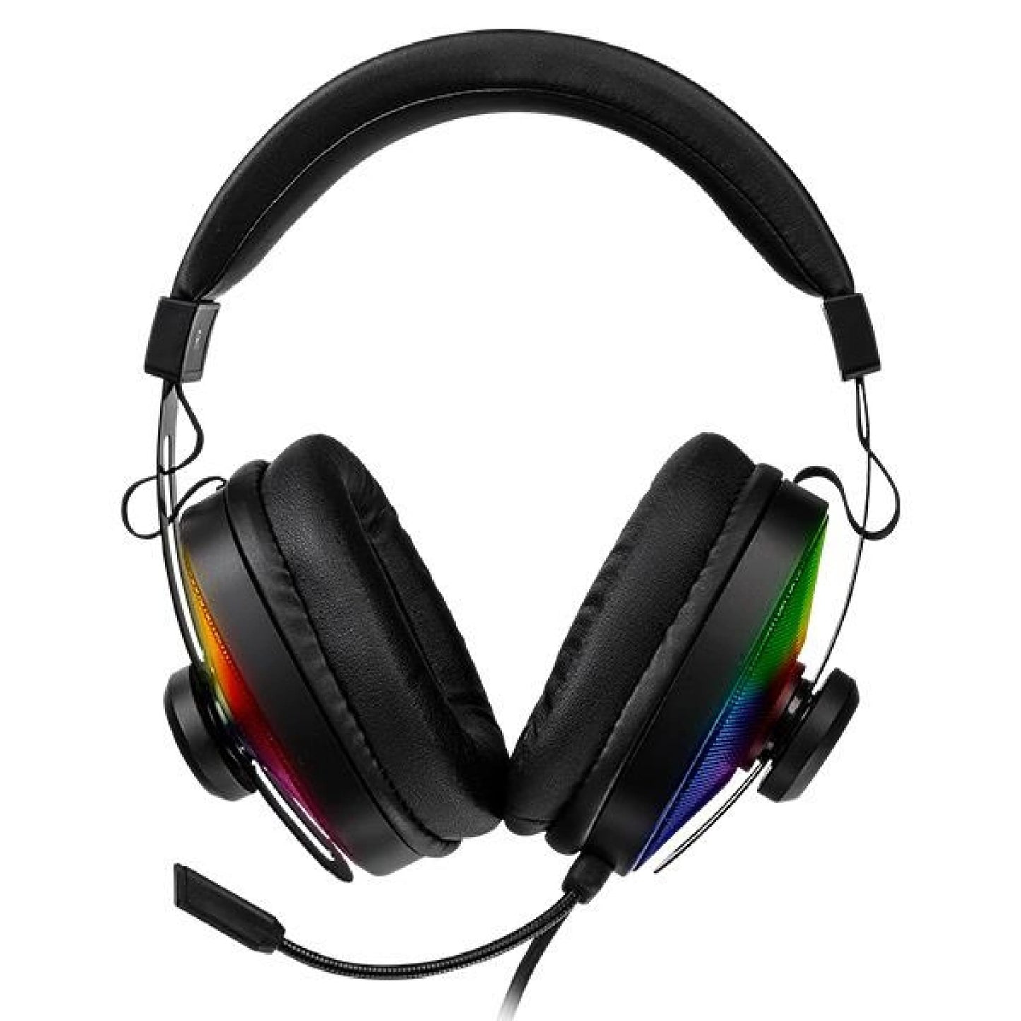Tt eSPORTS Thermaltake Pulse G100 RGB 53mm Neodymium Driver Adjustable Leatherette Headband Lightweight Gaming Headset,Black