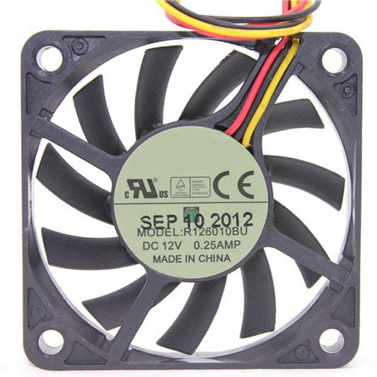 R126010BU 12V 0.25A 3Pin 60x60x10mm Computer CPU Cooler Cooling Fan