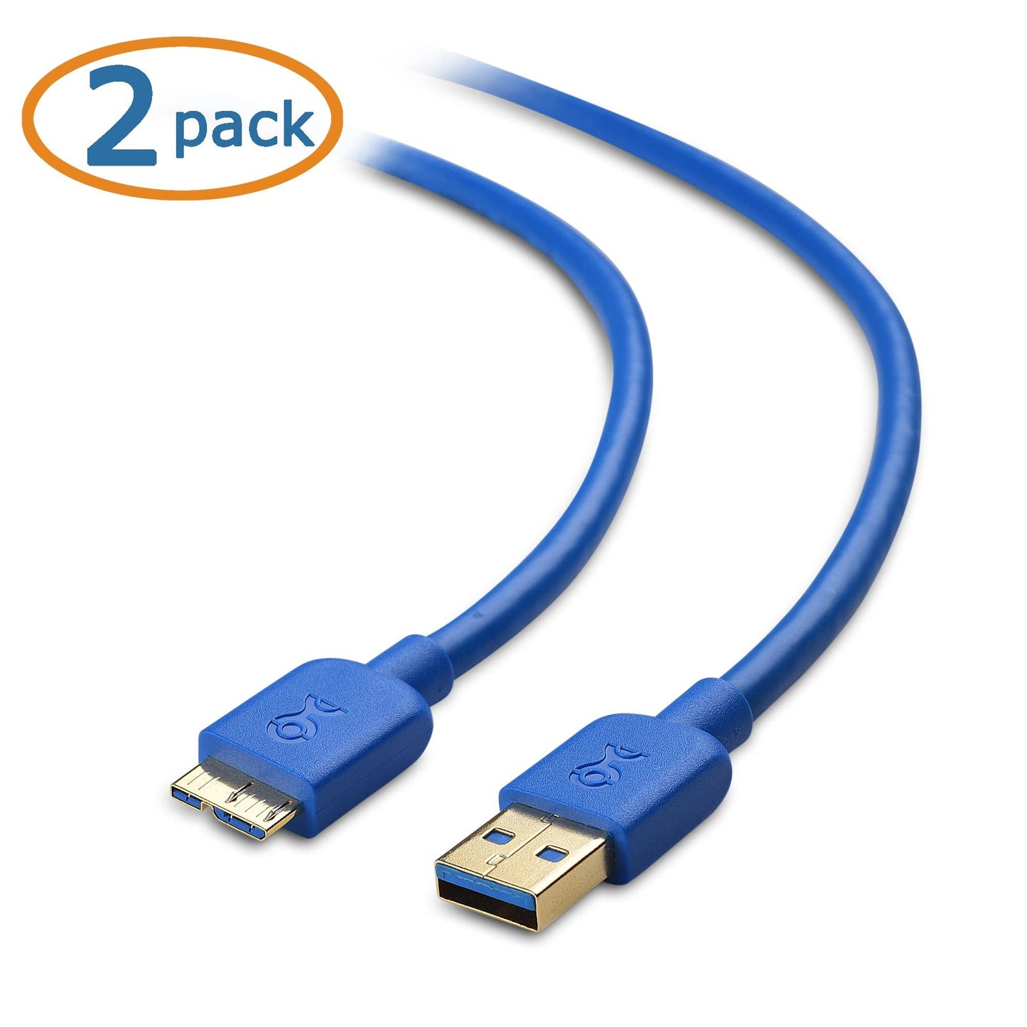 Cable Matters 2-Pack, Micro USB 3.0 Cable 3ft, External Hard Drive Cable, USB toUSB-Micro B Cord, Compatible with Seagate, LaCie, Toshiba, Samsung