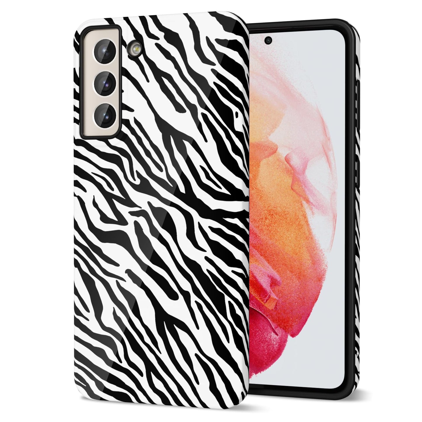 Svanove Zebra Print Phone Case for Samsung Galaxy S25 Plus Case Girly, Cute Zebra Case for Women Girls, Luxury Trendy Retro Animal Print Design