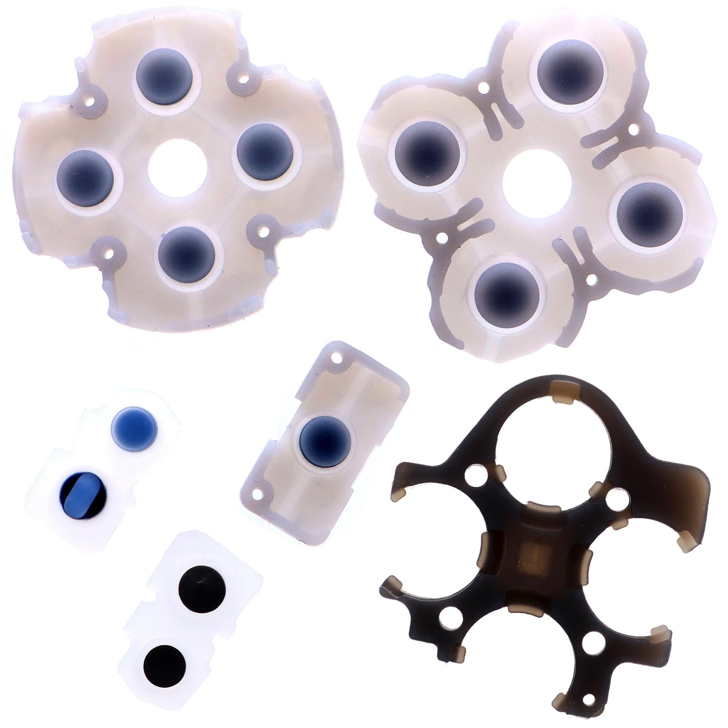Deal4GO Conductive Rubber Pad Button Film Contacts kit Replacement for PS5 Dua1Sense Controller GEN 2 BDM-020, Grey