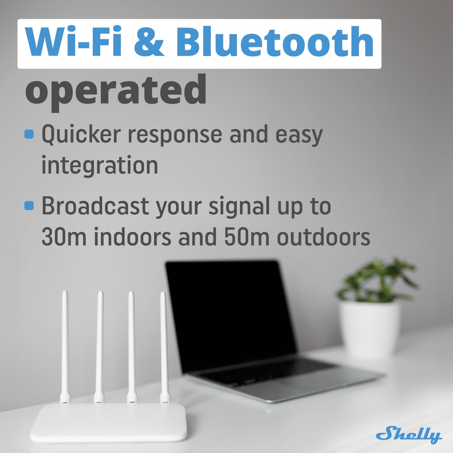 Shelly BLU Gateway | Bluetooth WiFi Gateway in a USB-A dongle | Home Automation | Compatible with Alexa & Google Home | iOS Android App | WiFi Range