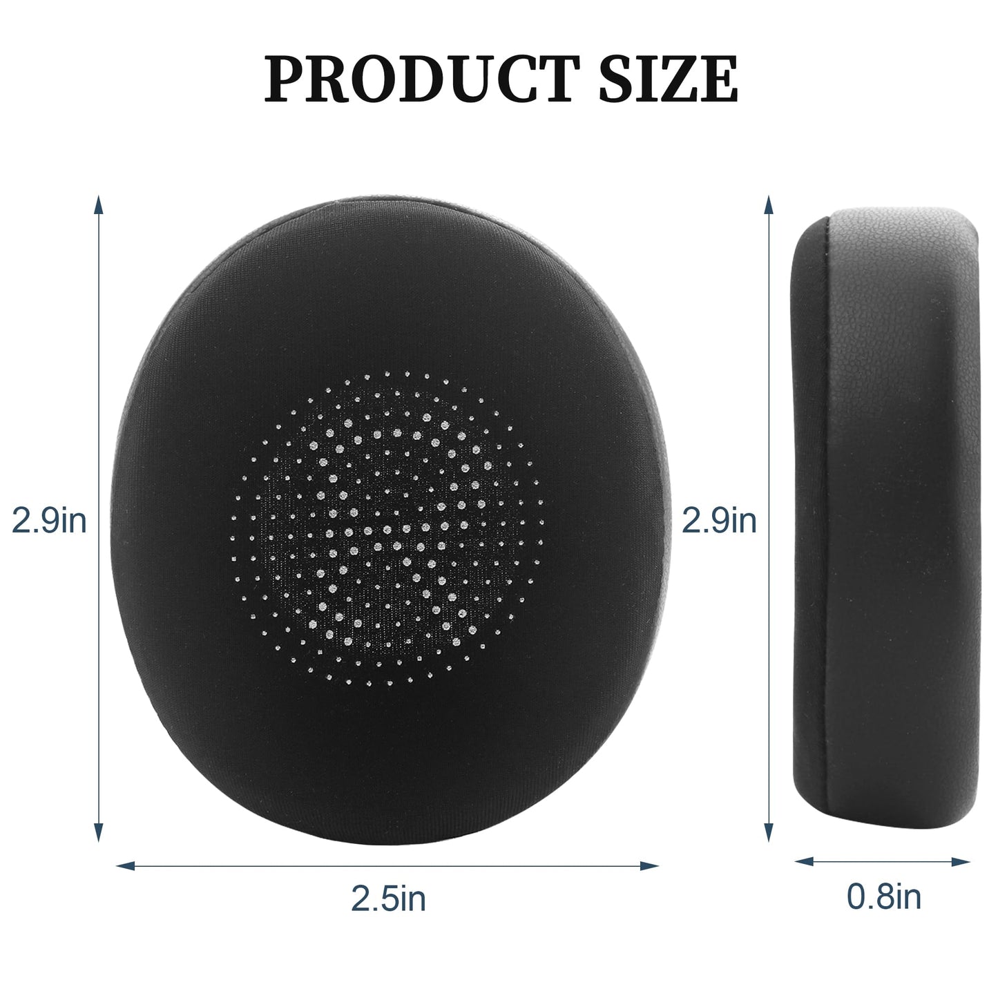 Replacement Earpads for Jabra Evolve2 65 - Softer Protein Leather Ear Pads Cushions for Jabra Evolve2 65/ Evolve2 40/ Elite 45h On-Ear Wireless