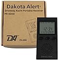 Wireless Driveway Alarm Portable Receiver PR-4000 - Compatible with Dakota Alert 4000 Transmitters | Battery-Powered Monitor Comes with USB Charger