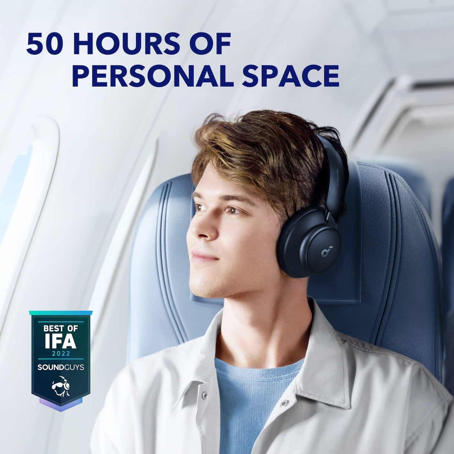 Soundcore by Anker Space Q45 Adaptive Active Noise Cancelling Headphones, Reduce Noise by Up to 98%, 50H Playtime, App Control, LDAC Hi-Res Wireless