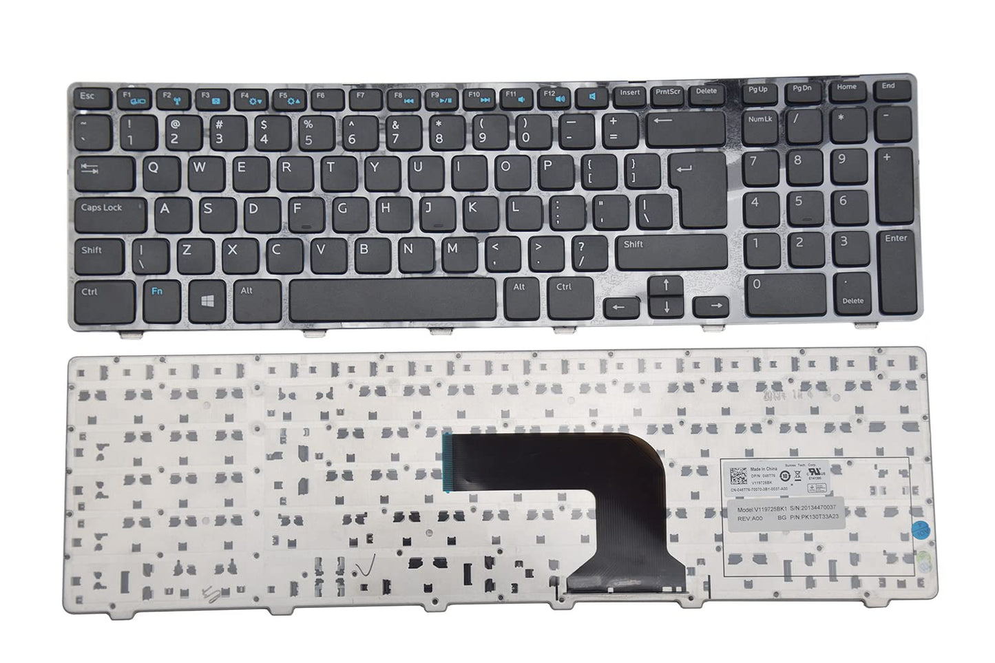 E-USZeeGaa New English Laptop Replacement Keyboard for Dell Inspiron 17R 3721 Series 5721 3737 5737 N3721 N5721 M731R 5735 US Layout