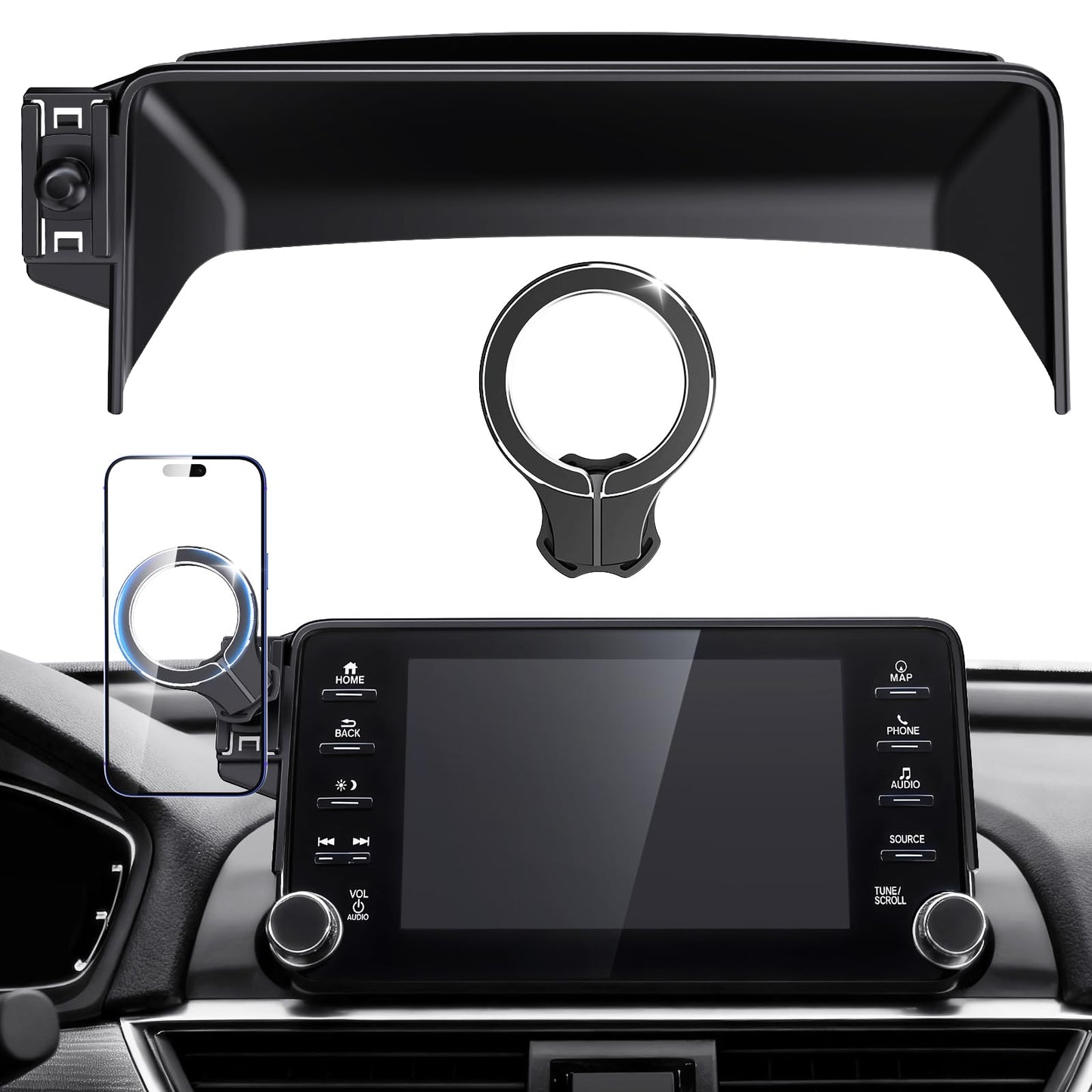 Magnetic Phone Holder for Honda Accord 2018 2019 2020 2021 2022 (10th Gen): for Magsafe Car Screen Mount Accessories Compatible with Touchscreen, All