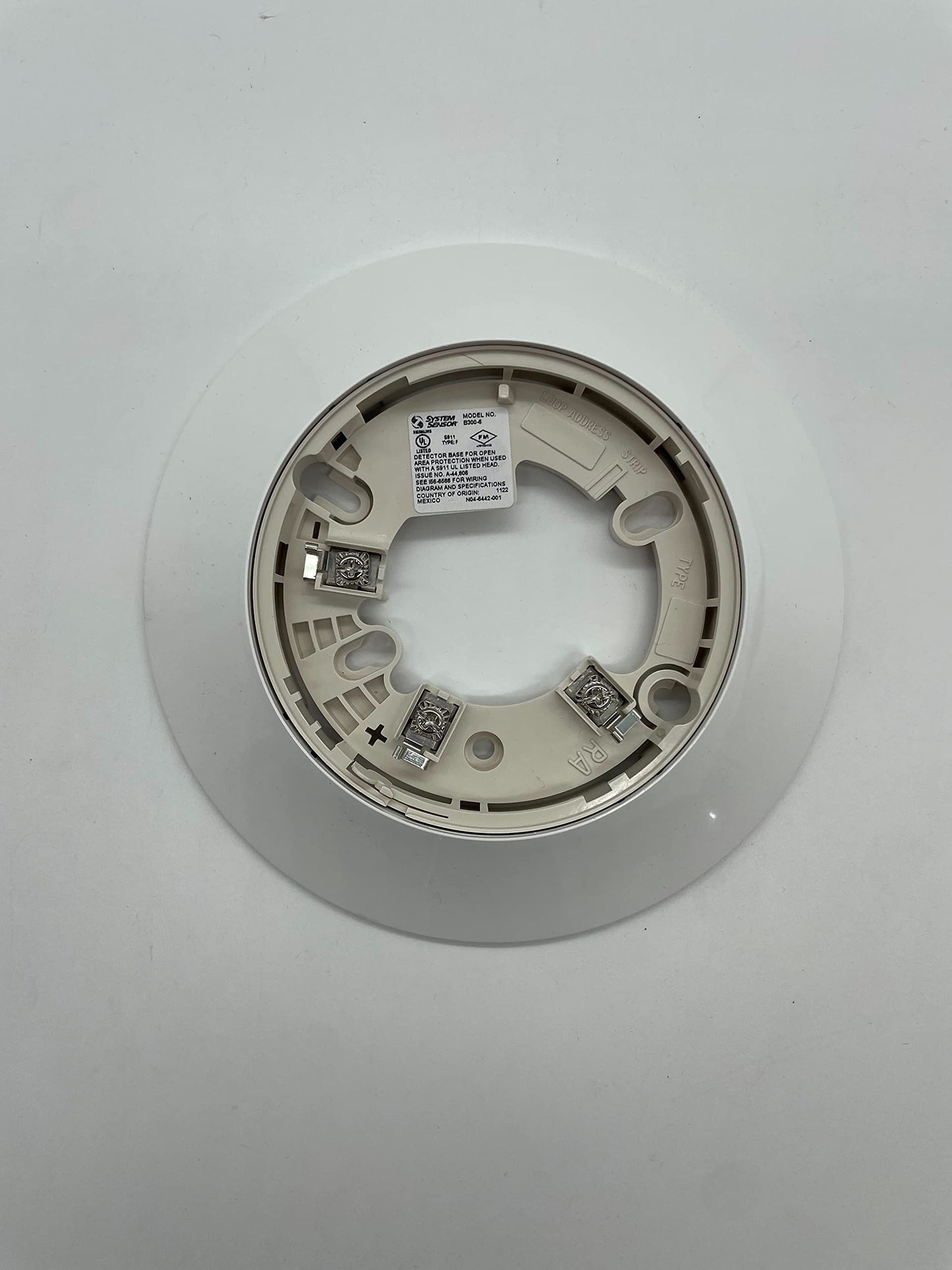 Notifier B300-6 6" Flanged Mounting Base for Detectors - Ivory