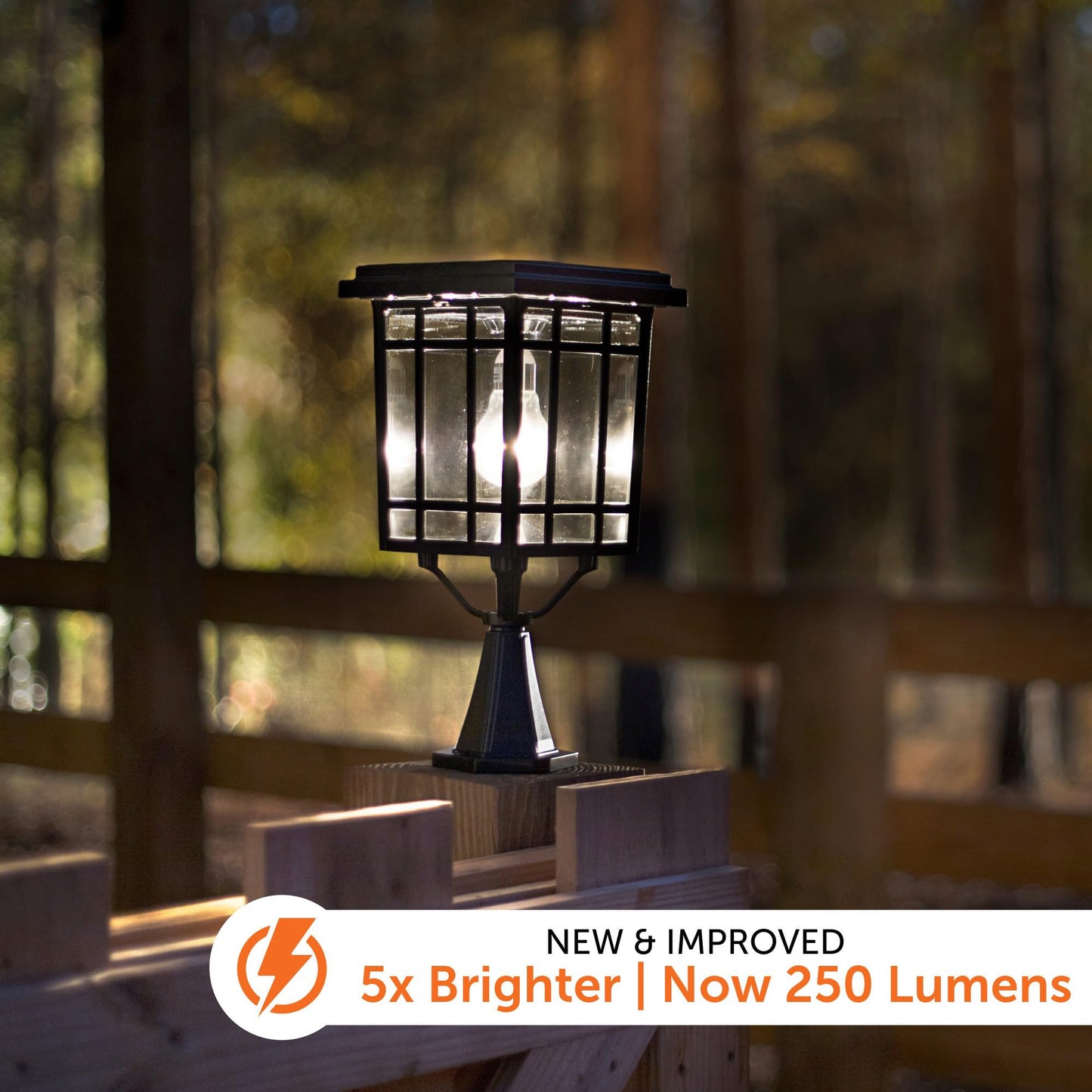 Gama Sonic Prairie Bulb Lamp Outdoor Solar Light Fixture, Pole,Pier, & Wall Mount, Solar Lights Outdoor, Black, 114B033