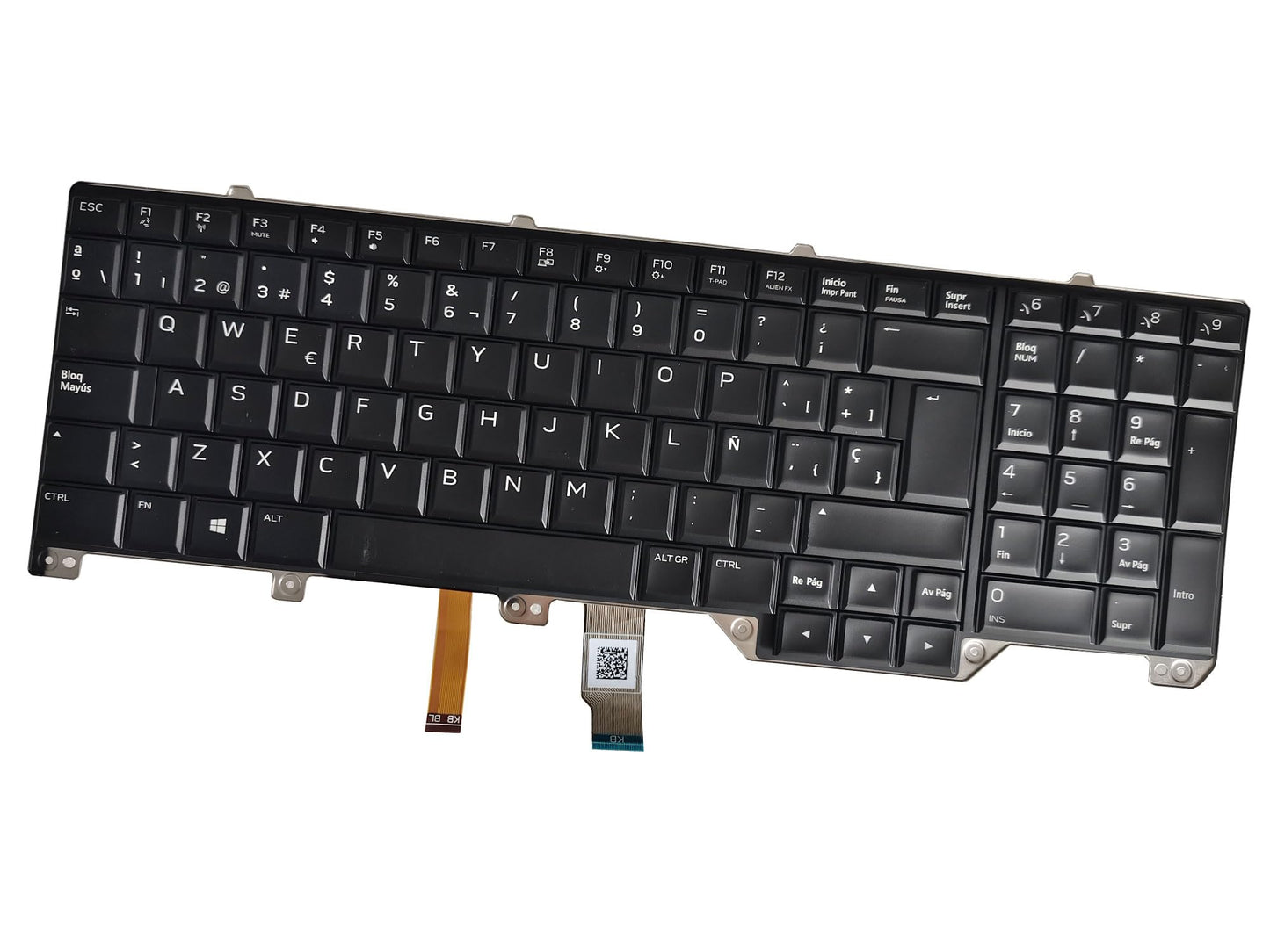 Laptop Spanish Keyboard Compatible for Dell Alienware 17 R4 17 R5 Backlit Black 0YFWP0 PK1326T1B24