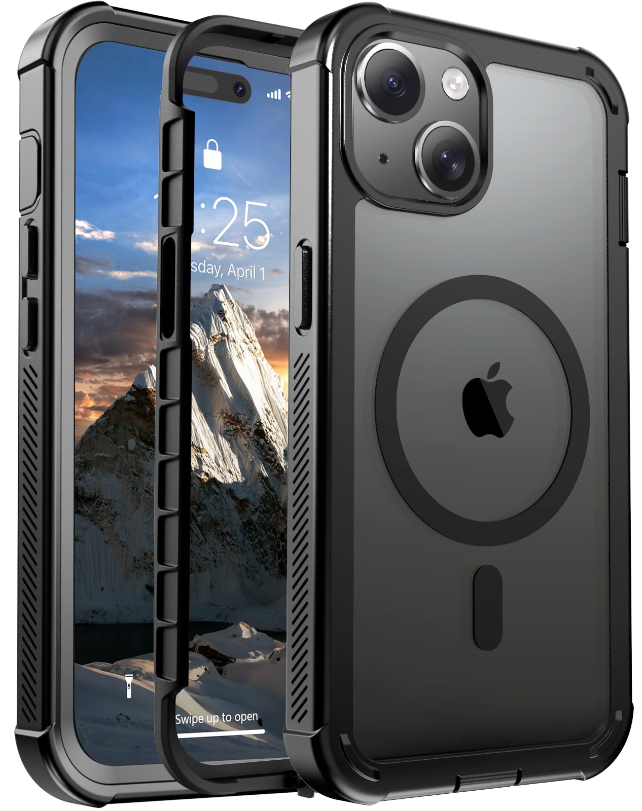jaroco Magnetic for iPhone 15 Case, [Compatible with MagSafe][Military Grade Drop Protection][Heavy Duty Protection][Non-Slip][Shockproof] 2-Layer