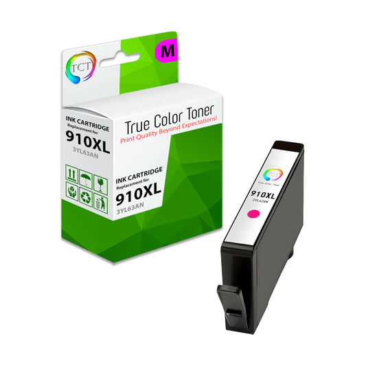 TCT 910XL Magenta Ink Cartridge - Compatible Replacement for HP 910XL 3YL63AN Magenta High Yield Works with HP OfficeJet 8020 8022 8025 8028 8035