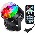 Luditek Sound Activated Party Lights with Remote DJ Lighting, Disco Ball Strobe Stage Light for Home Room Dance Parties Birthday Karaoke Stocking
