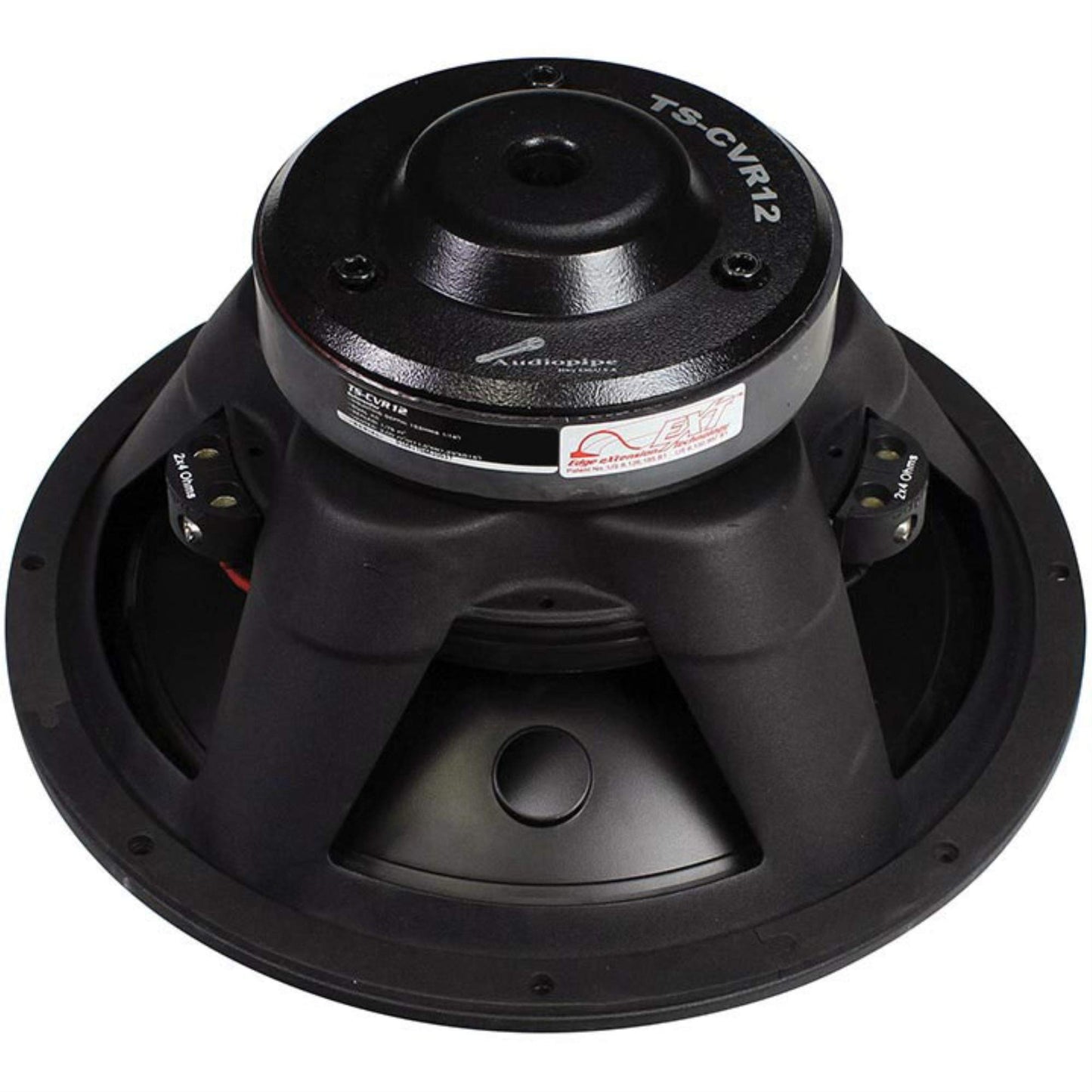 AUDIOPIPE TS-CVR12 12-inch Edge Extension PP Cone Woofer 750 Watts 375W Rms CVR Series 4 Ohm DVC Car Audio Black Subwoofer Dual Voice Coil BASV
