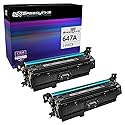 SPEEDYINKS Remanufactured Replacement Toner Cartridges Compatible with (Black, 2-Pack) for HP 647A CE260A Works with Printers Color LaserJet: CP4025