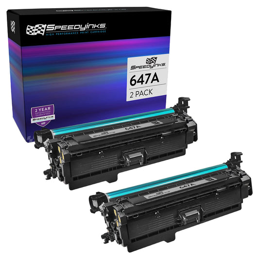 SPEEDYINKS Remanufactured Replacement Toner Cartridges Compatible with (Black, 2-Pack) for HP 647A CE260A Works with Printers Color LaserJet: CP4025